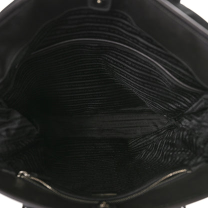 Prada Tessuto Nylon Tote Black Cuoio 5 of 13