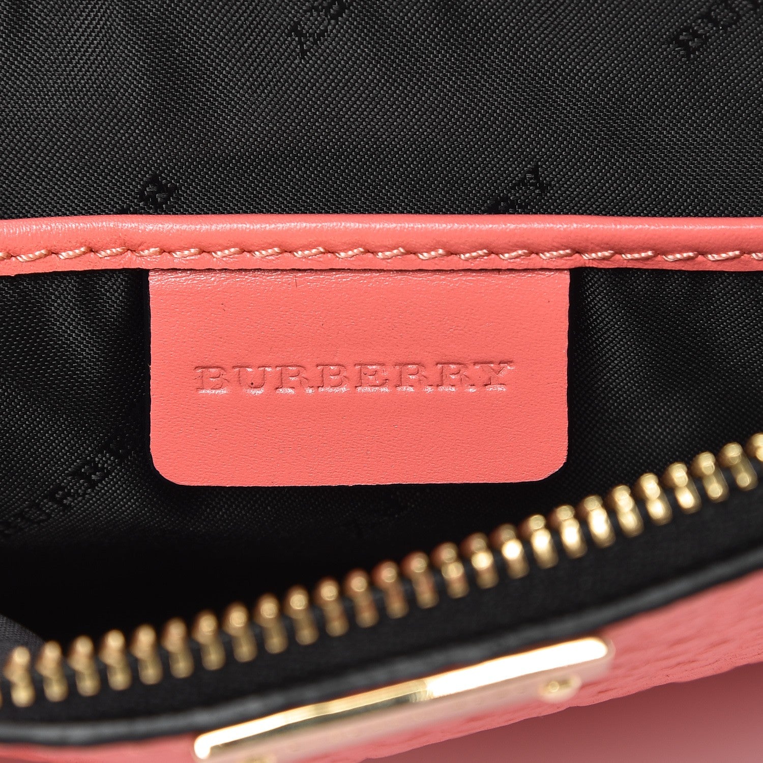 Burberry Signature Grain Calfskin Paige Wristlet Clutch Rose Pink 6 of 7