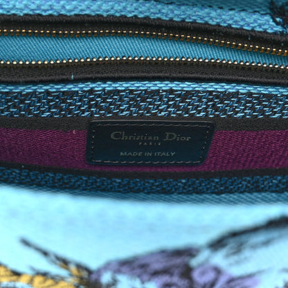 Christian Dior Canvas Toile de Jouy Voyage Embroidered Medium Lady D-Lite Celestial Blue 6 of 9