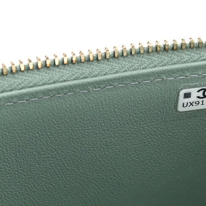 Chanel Lambskin Quilted Small Top Handle Vanity Case With Chain Light Green 6 of 10