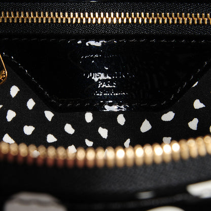 Louis Vuitton Vernis Kusama Infinity Dots Lockit MM Black 6 of 7