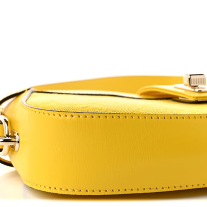 Gucci Calfskin Monogram Mini Moon Side Shoulder Bag Yellow 9 of 10