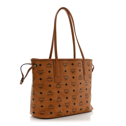 MCM Visetos Small Liz Reversible Shopper Tote Cognac 4 of 13