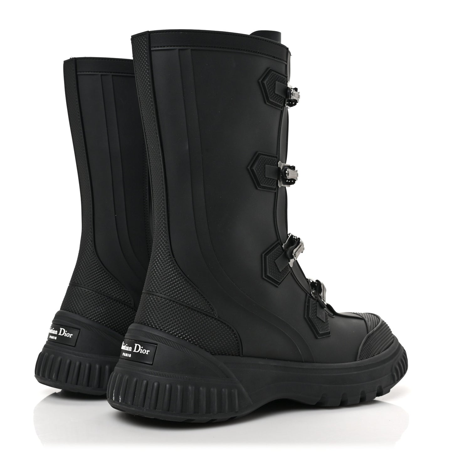 Neoprene Rubber Diorground Low Boots 38 Black