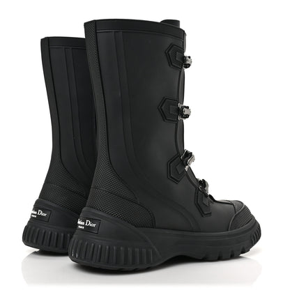Christian Dior Neoprene Rubber Diorground Low Boots 38 Black 4 of 9
