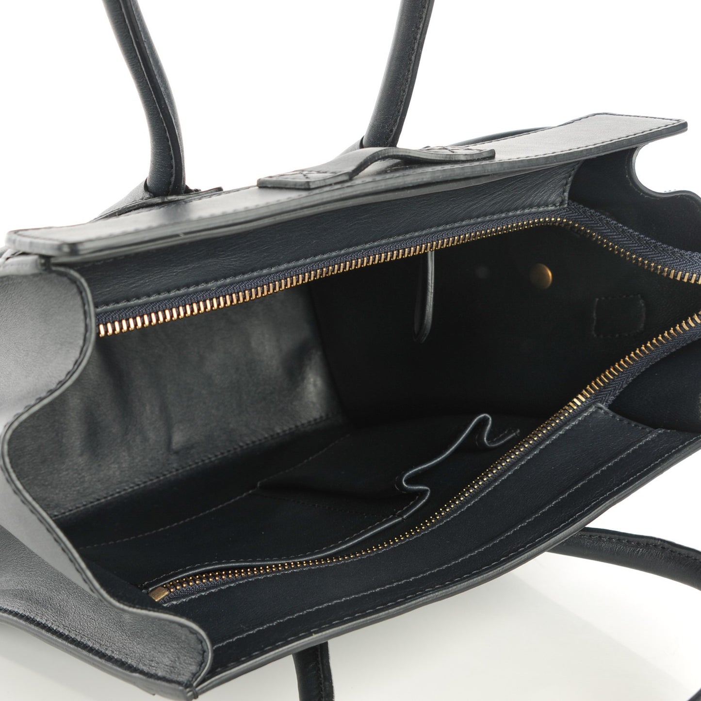 Smooth Calfskin Micro Luggage Navy Blue