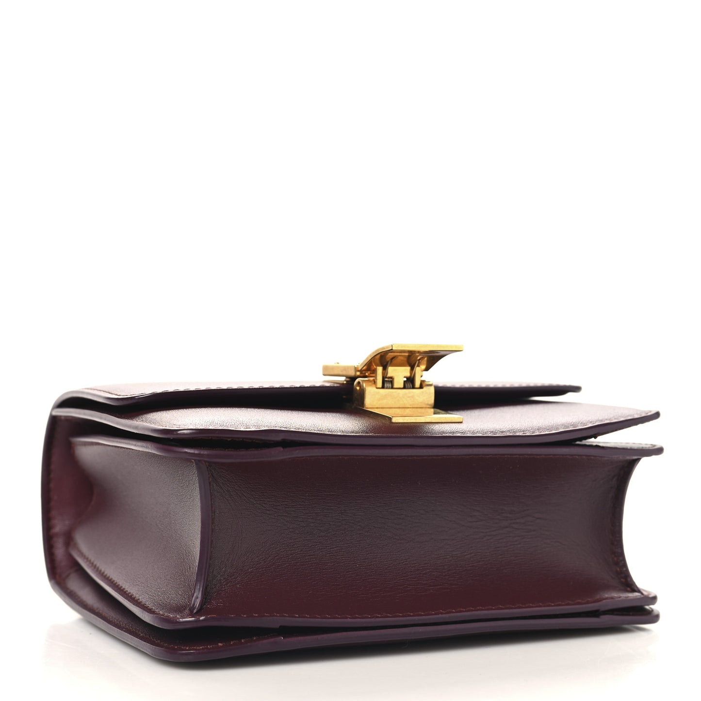 Box Calfskin Small Classic Box Flap Bag Burgundy