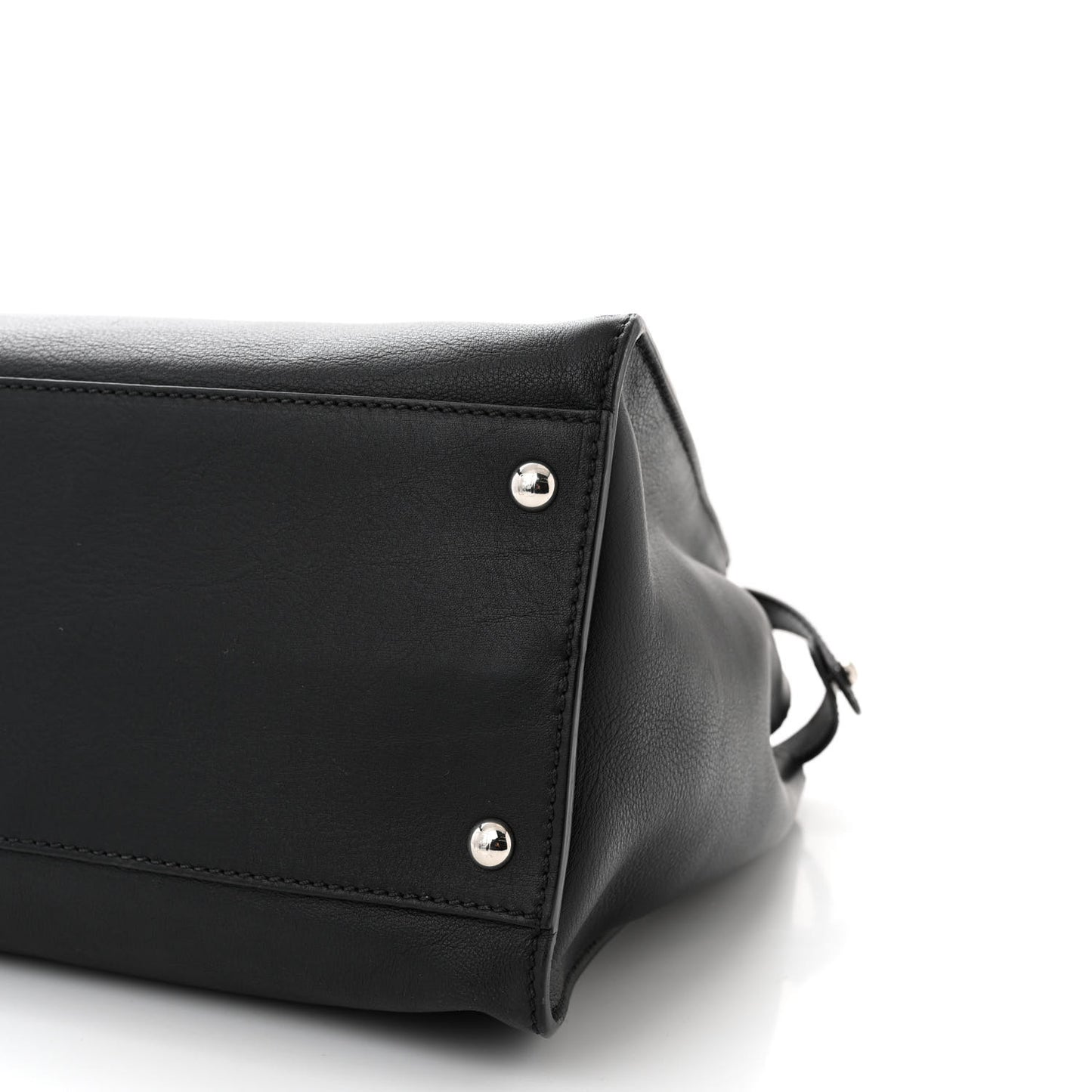 Vitello Dolce Marmol Patent Crocodile Trapuntata Large Peekaboo Iconic Satchel Black Fumo