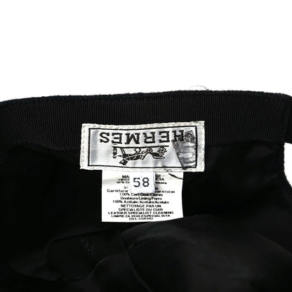 Hermes Cashmere Silk Cap 58 Black 7 of 7