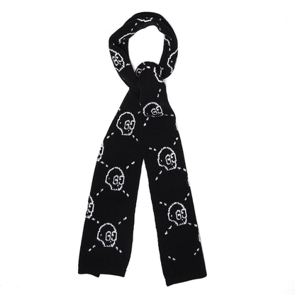 Gucci Wool Tricot GG Hamlet Scarf Black White 1 of 4