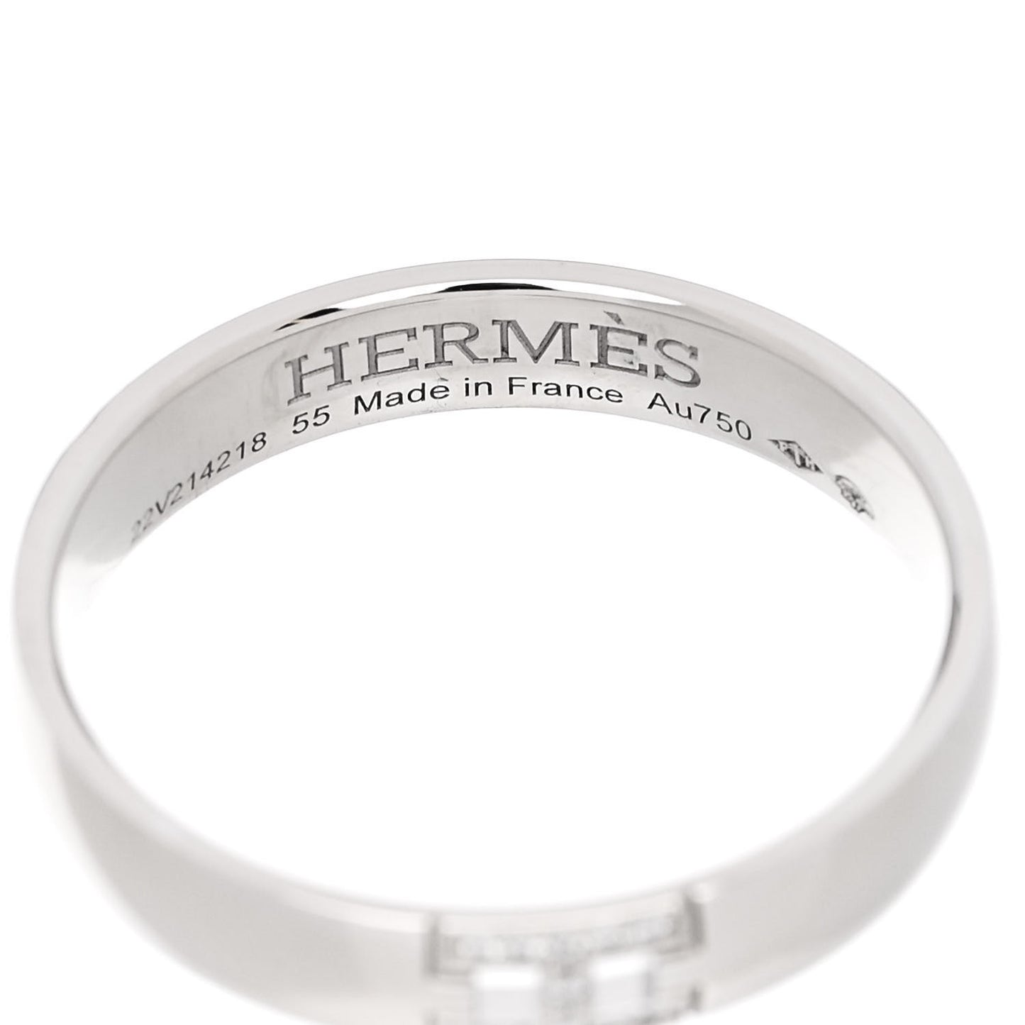 18K White Gold Diamond Ever Herakles Wedding Band Ring 55 7.25