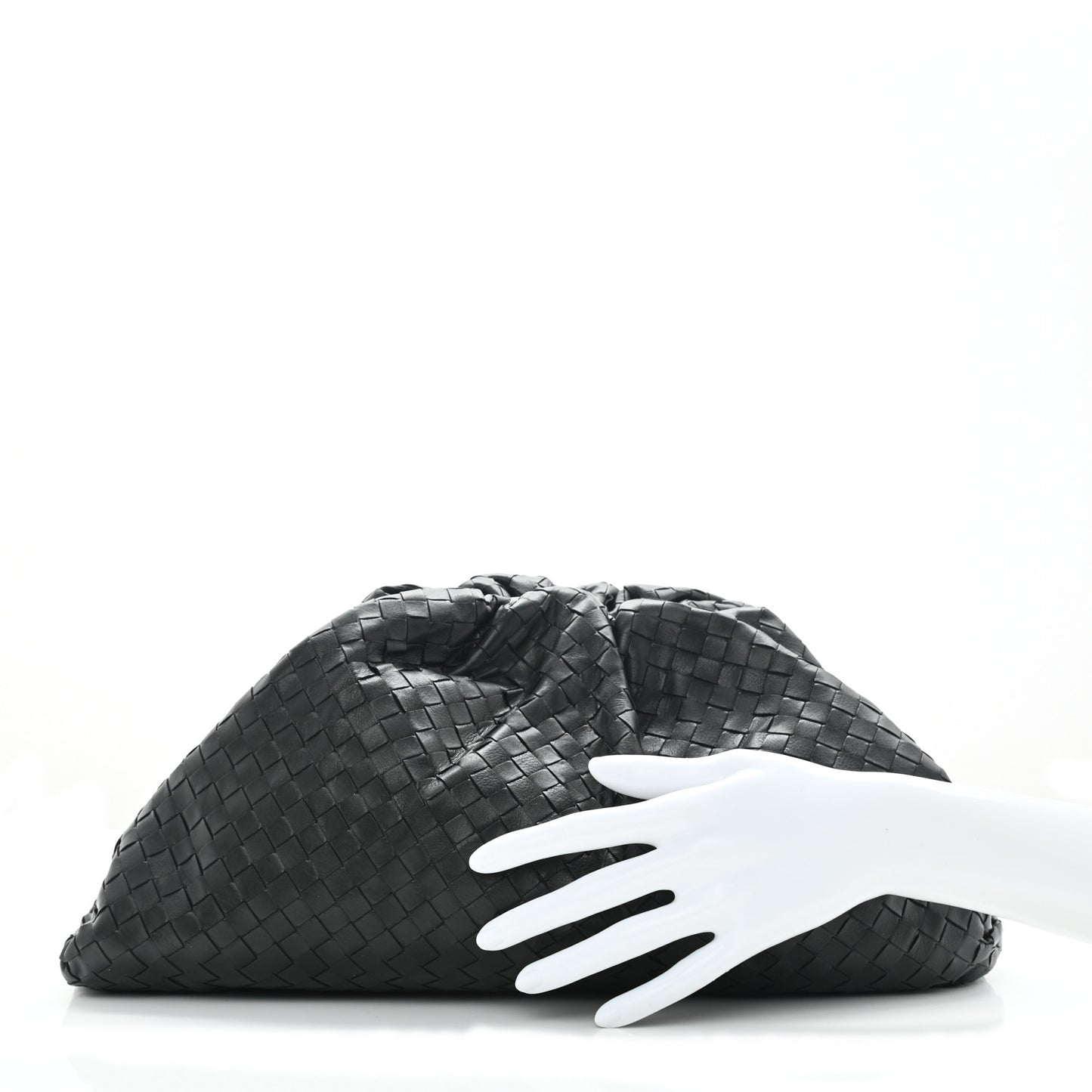 Nappa Maxi Intrecciato The Pouch Oversized Clutch Black