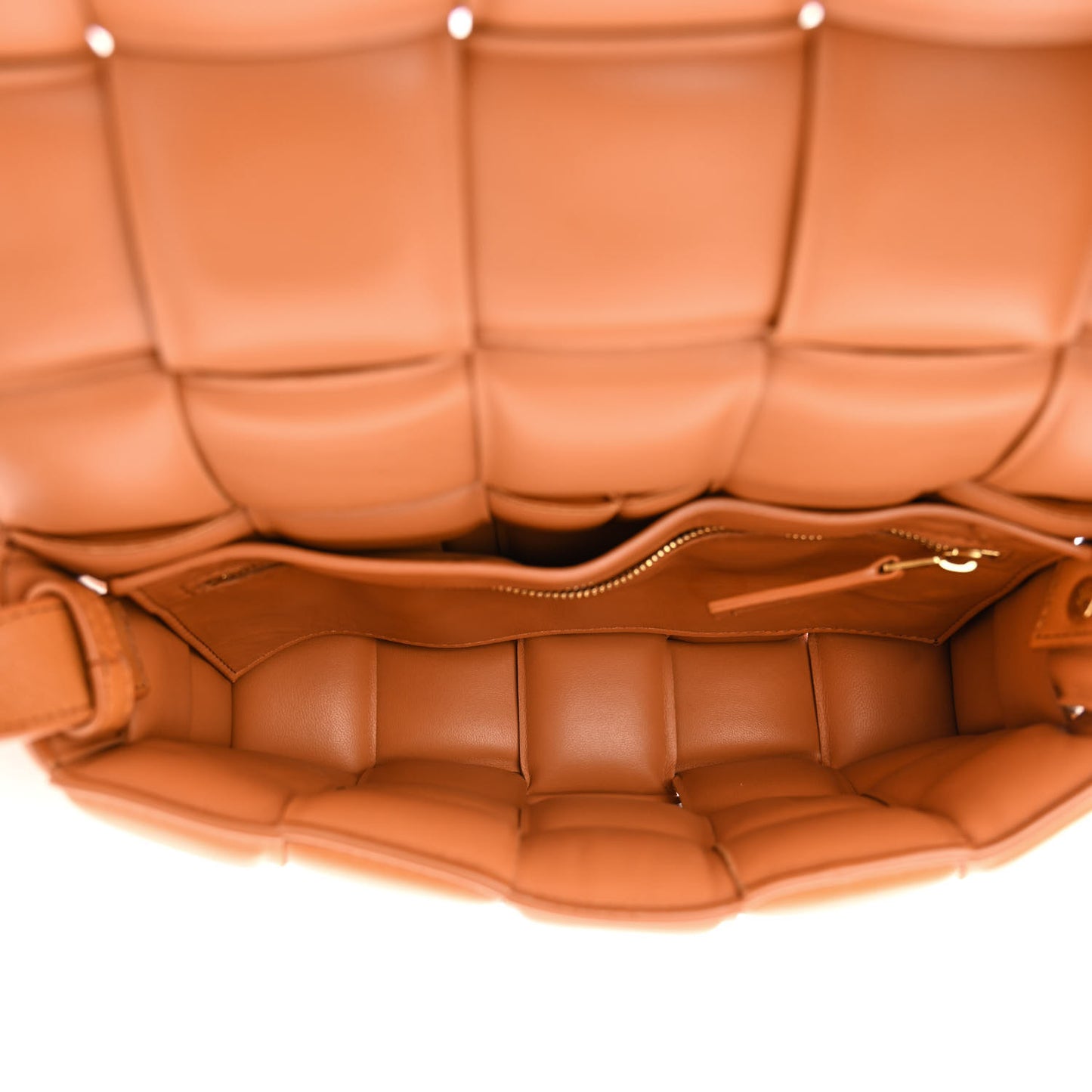 Nappa Maxi Intreccio Padded Cassette Crossbody Bag Clay