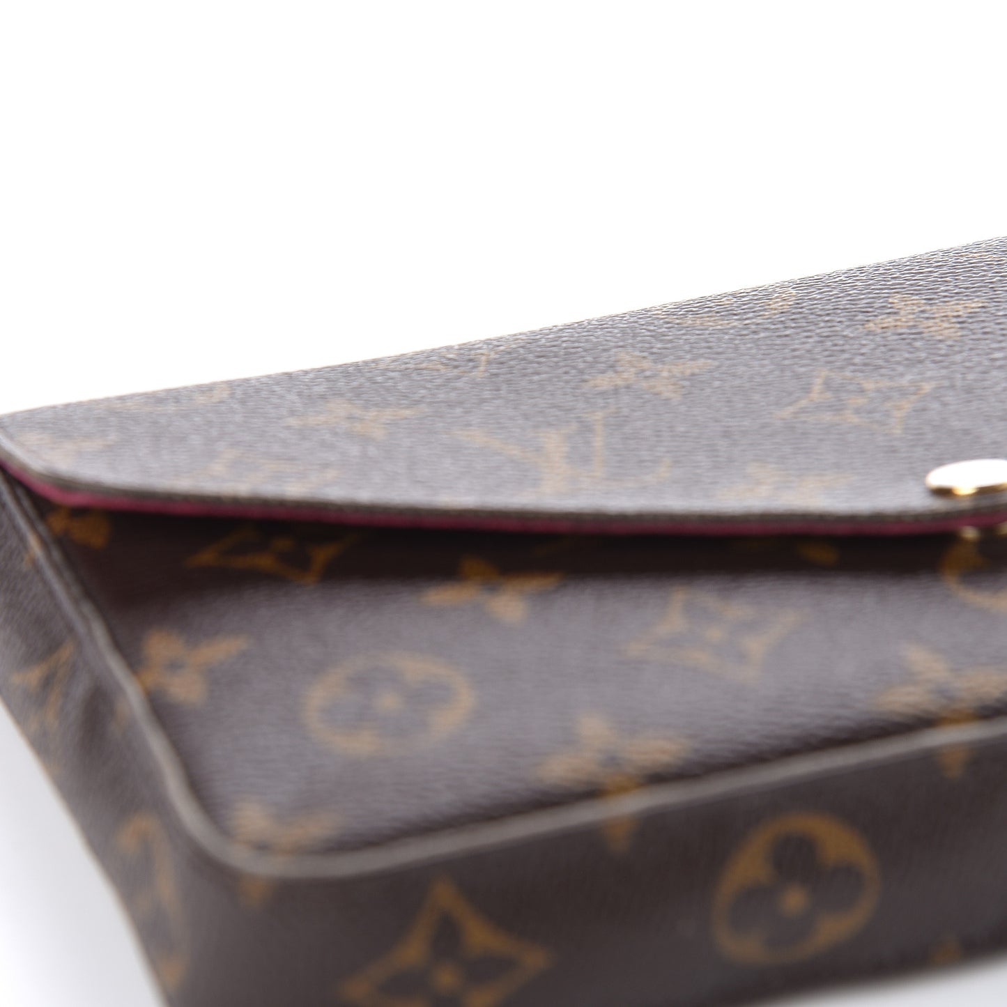 Monogram Pochette Felicie Chain Wallet Fuchsia