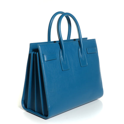 Saint Laurent Calfskin Small Sac De Jour Indigo 3 of 9