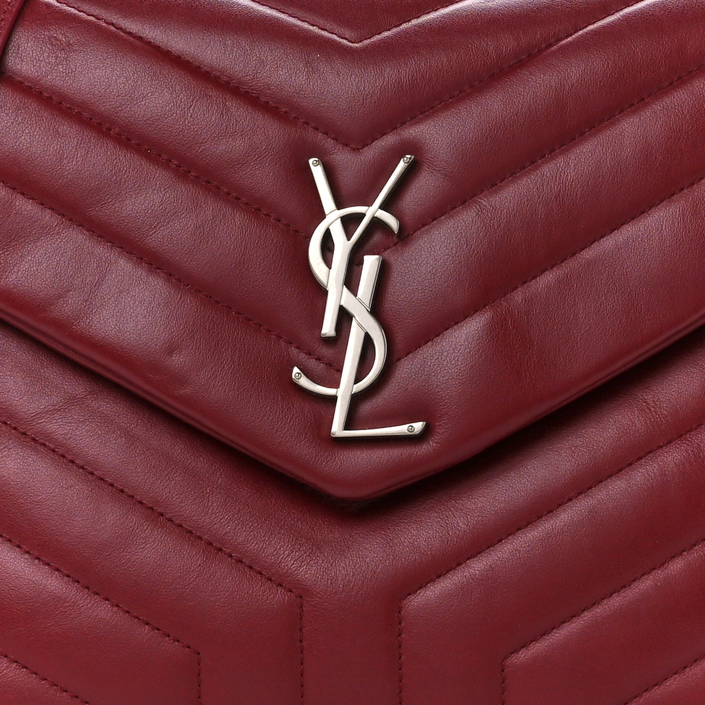 Calfskin Y Quilted Monogram Medium Loulou Chain Satchel Palissandre