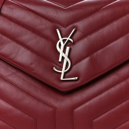 Saint Laurent Calfskin Y Quilted Monogram Medium Loulou Chain Satchel Palissandre 9 of 11