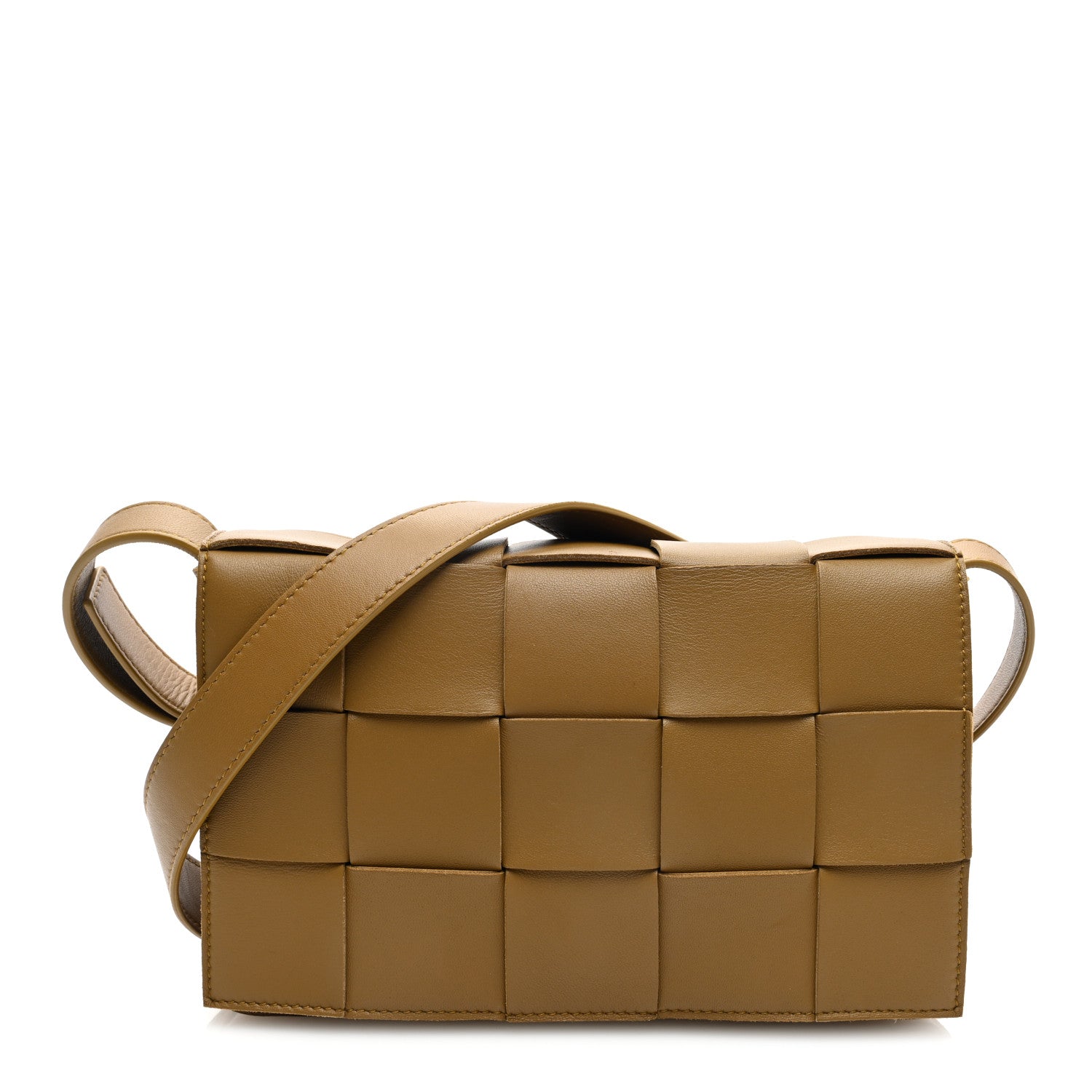 Bottega Veneta Lambskin Maxi Intrecciato Cassette Crossbody Bag Acorn 1 of 9