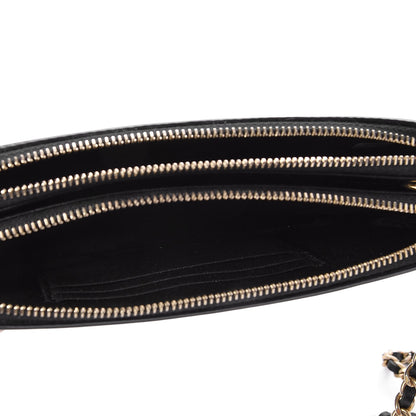 Chanel Caviar Quilted CC Filigree Clutch With Chain Black 10 of 11