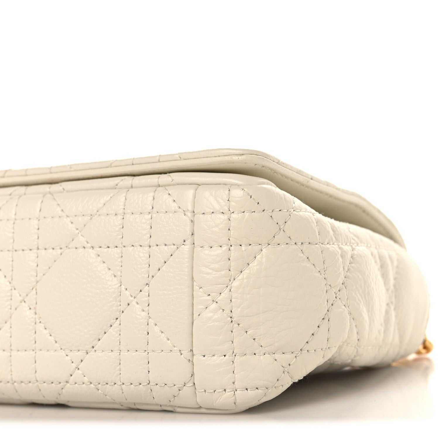 Christian Dior Grained Calfskin Cannage Small Caro Bag White 10 of 10