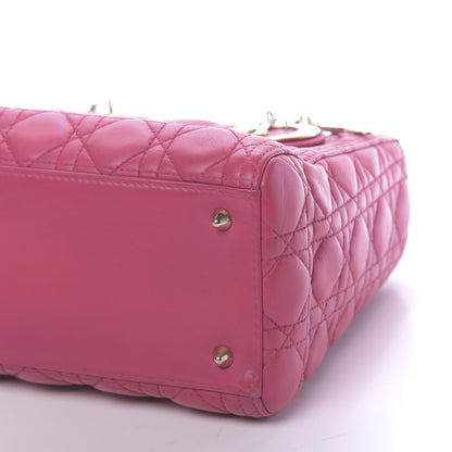 Christian Dior Lambskin Cannage Medium Lady Dior Fuchsia 9 of 10