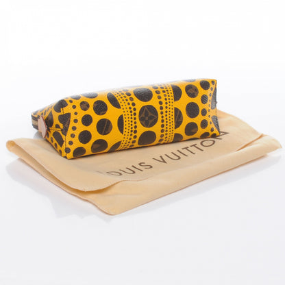 Louis Vuitton Monogram Kusama Pumpkin Dots Cosmetic Pouch Yellow 4 of 7