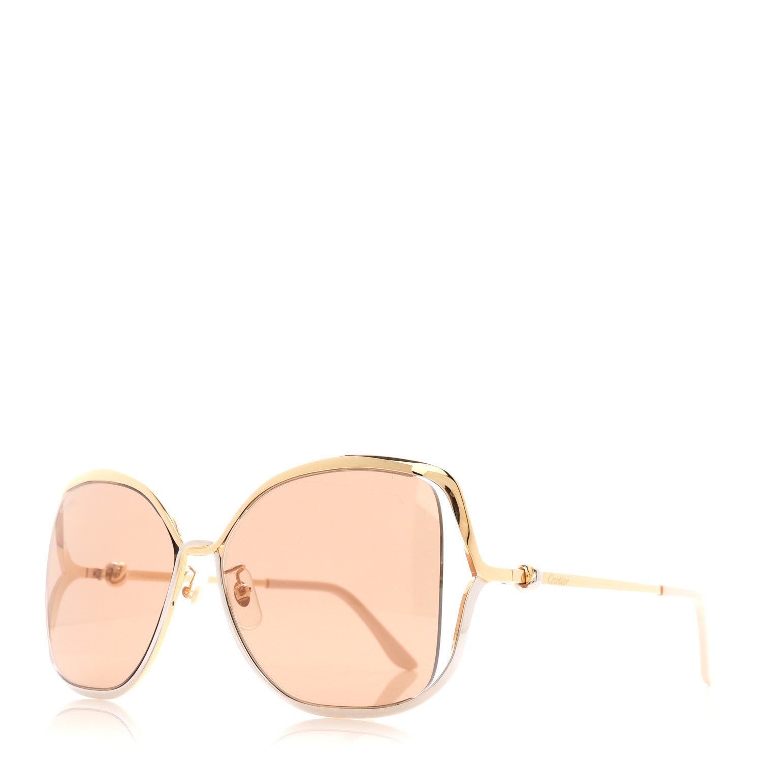 Cartier Metal Trinity Sunglasses CT0225SA Gold Silver 1 of 8