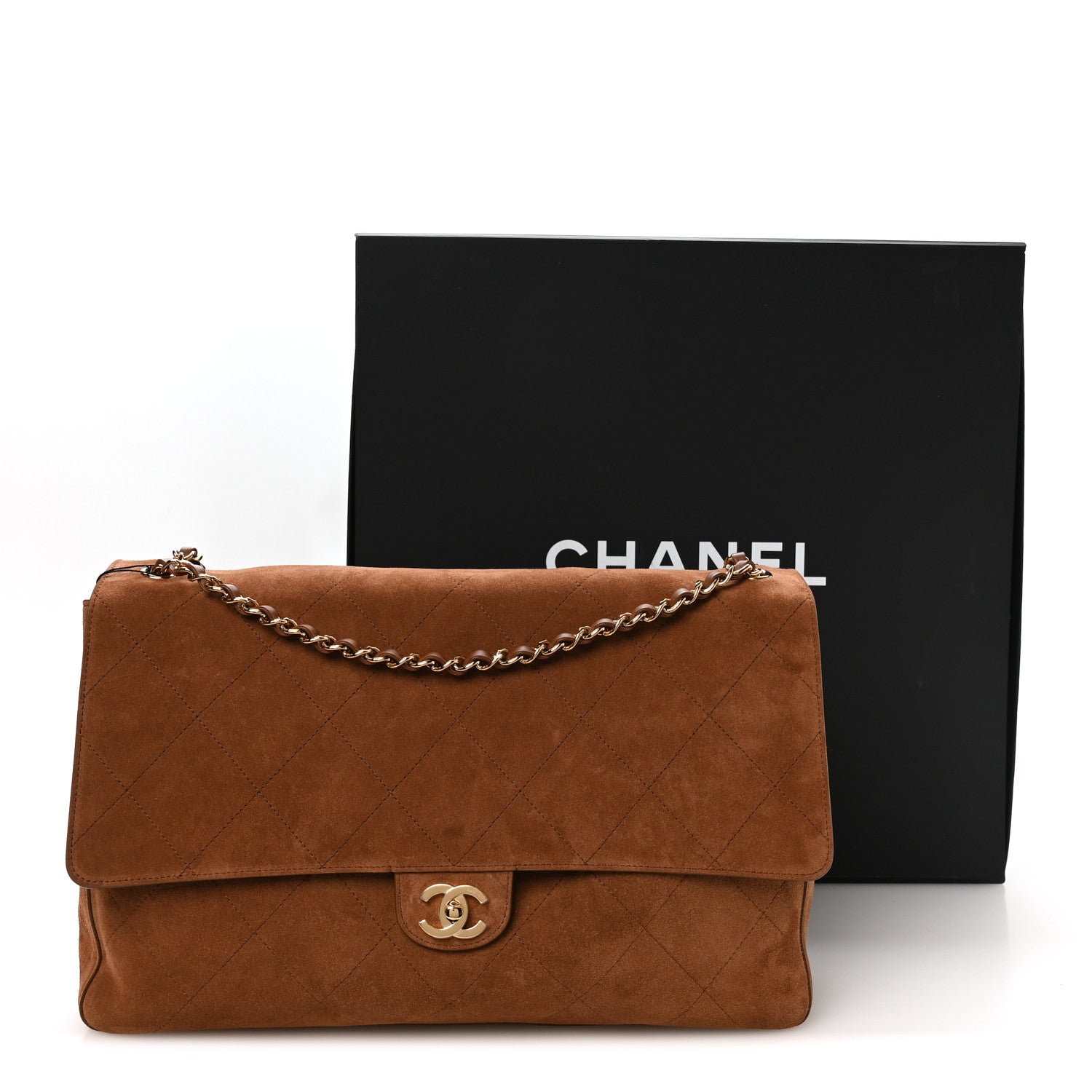 Chanel Suede Calfskin Souplissimo Maxi Flap Camel 11 of 11