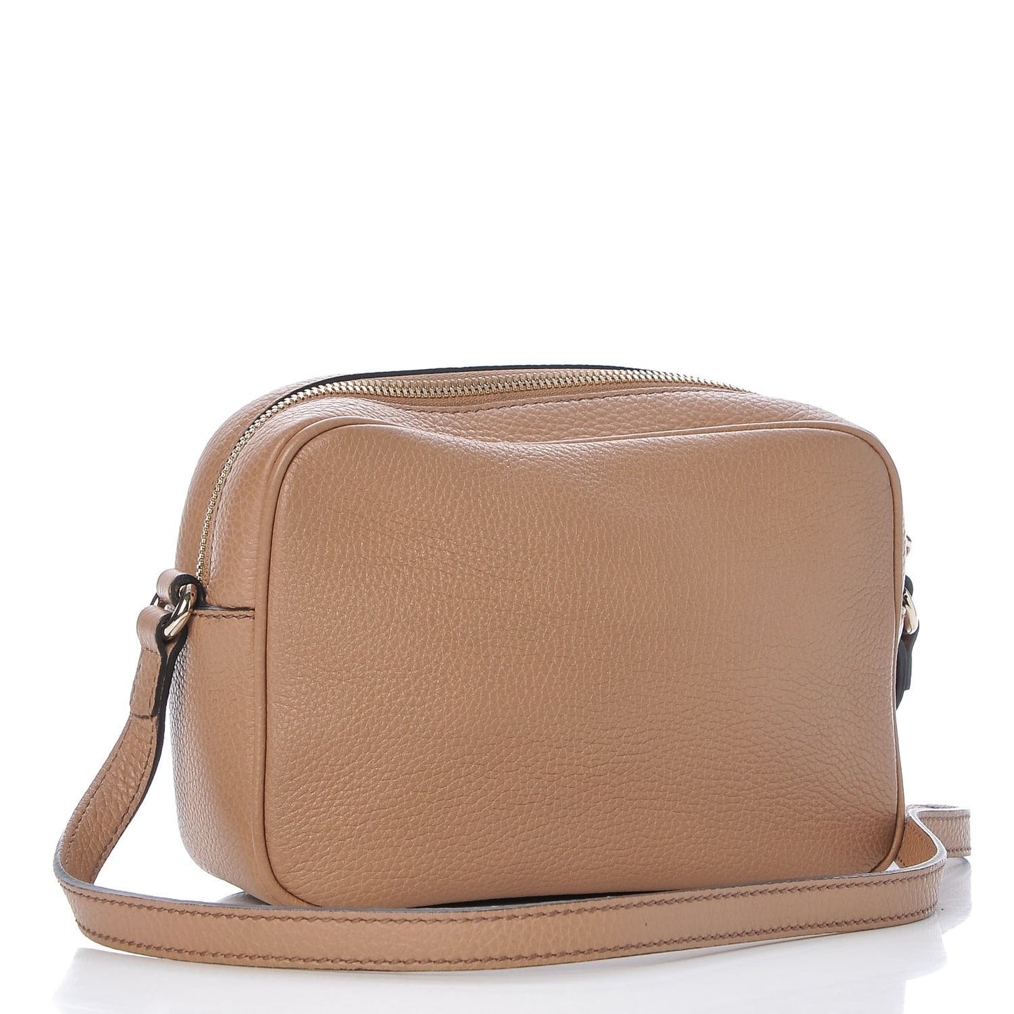 Pebbled Calfskin Small Soho Disco Bag Rose Beige