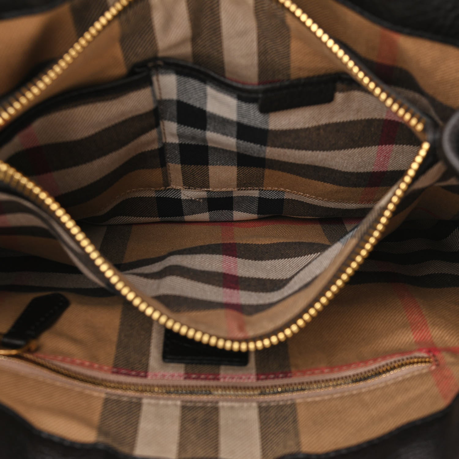Burberry Calfskin Buckle Tote Dark Brown 6 of 13