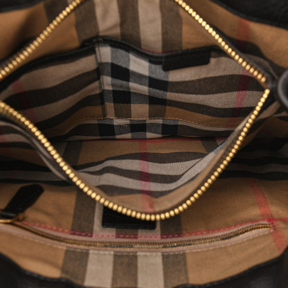 Burberry Calfskin Buckle Tote Dark Brown 6 of 13