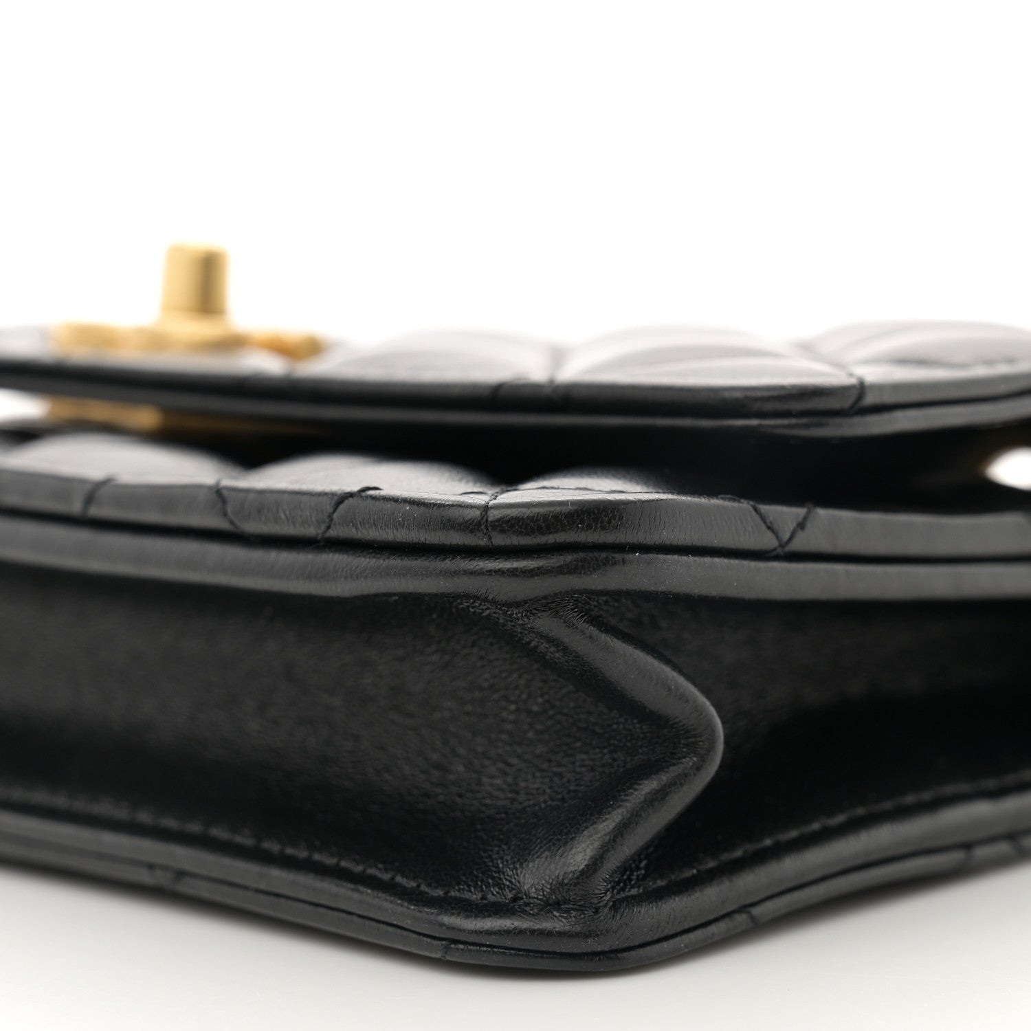 Chanel Lambskin Quilted Pillow Crush Wallet On Chain WOC Black 10 of 11