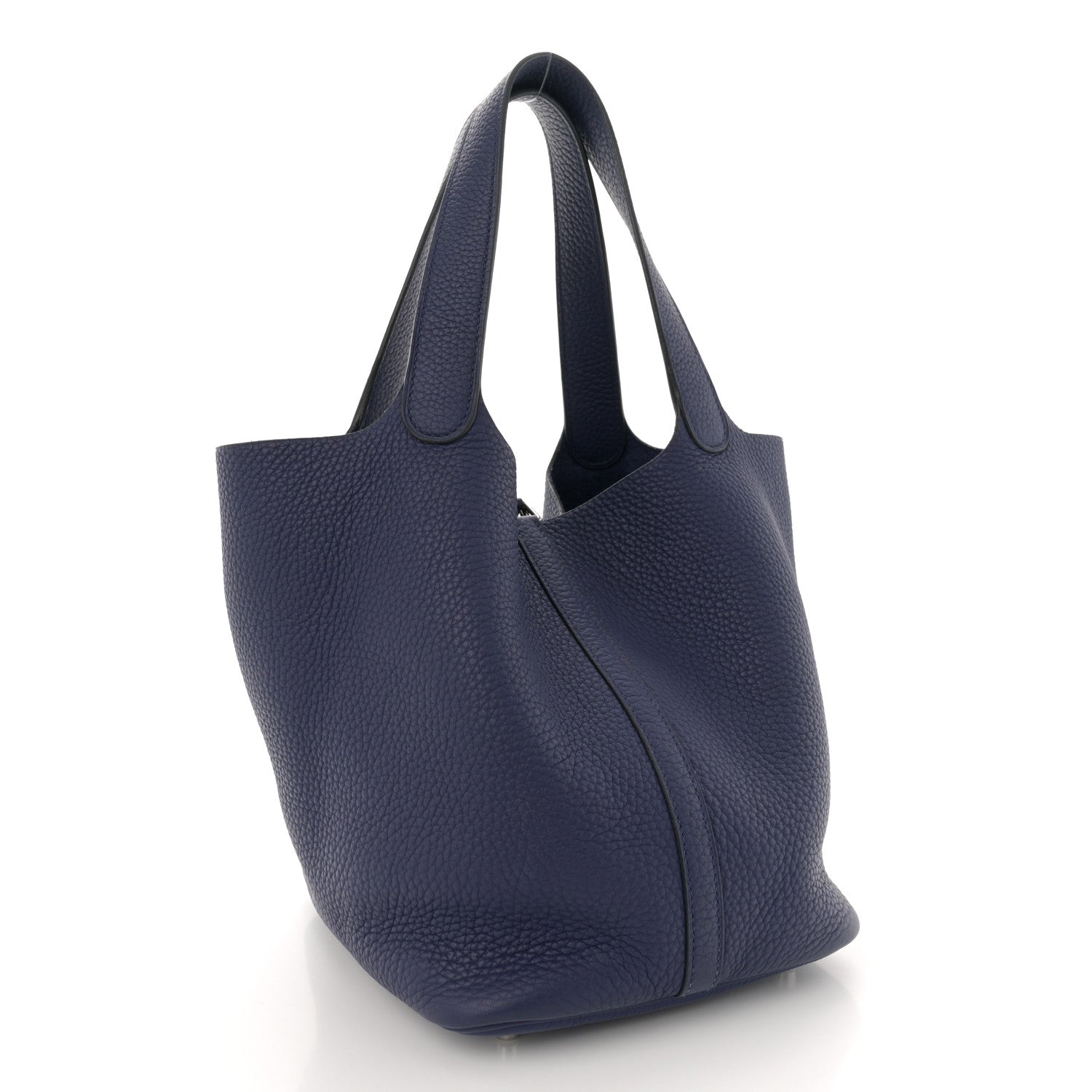 Hermes Taurillon Clemence Picotin Lock 22 MM Bleu Encre 3 of 11