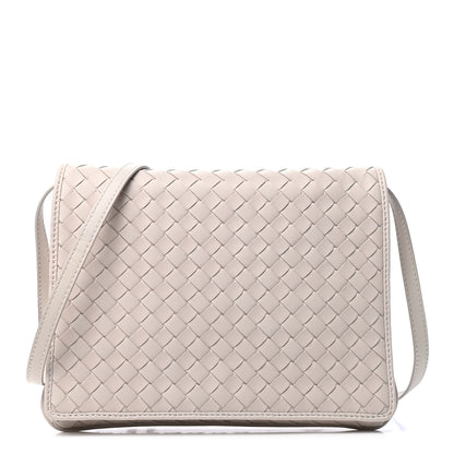Bottega Veneta Nappa Intrecciato Flap Crossbody White 1 of 4