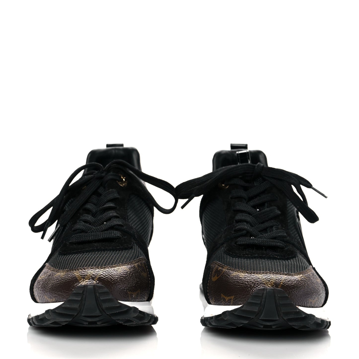 Suede Monogram Run Away Sneakers 39 Black