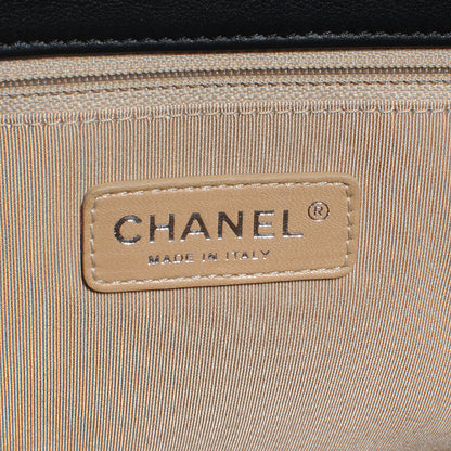 Chanel Glazed Crinkled Large East West Flap Black 7 of 8