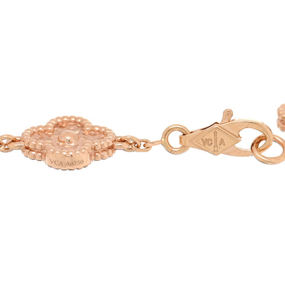 Van Cleef & Arpels 18K Rose Gold 6 Motifs Sweet Alhambra Bracelet 3 of 4