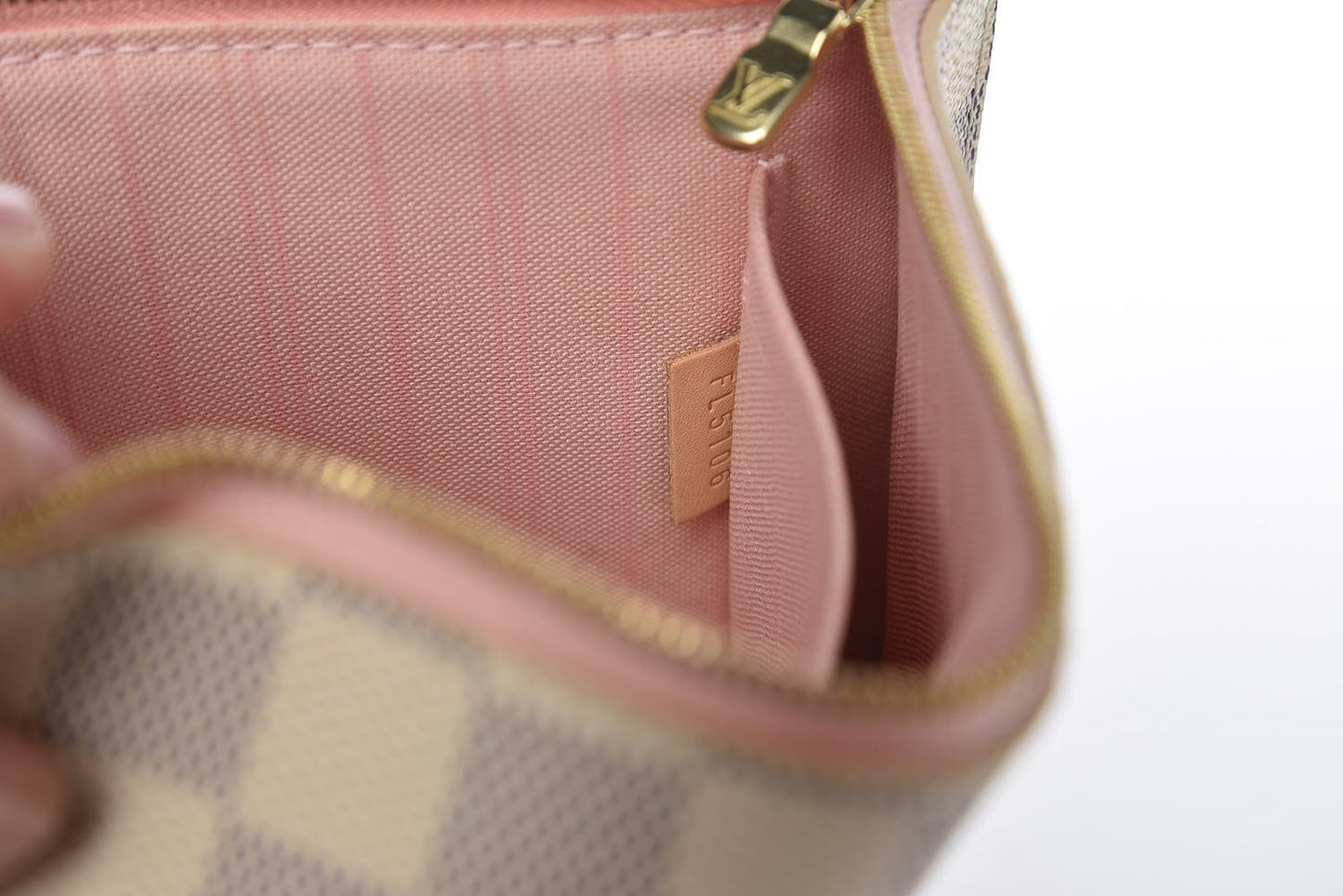 Damier Azur Neverfull MM GM Pochette Rose Ballerine