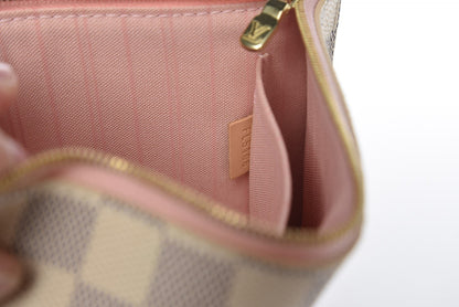 Louis Vuitton Damier Azur Neverfull MM GM Pochette Rose Ballerine 5 of 7
