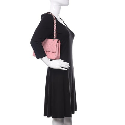 Chanel Caviar Quilted Medium Double Flap Pink 3 of 15
