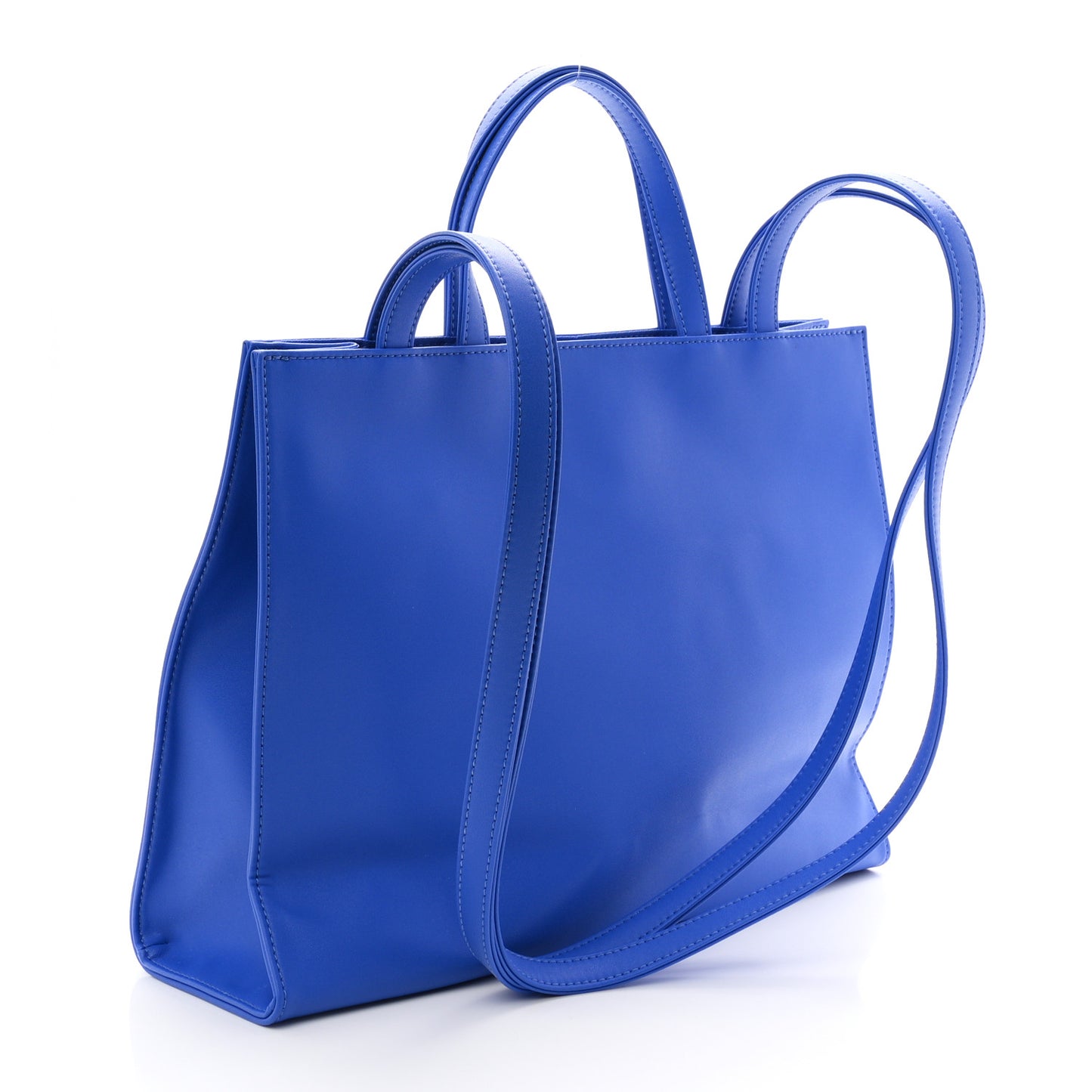 Vegan Leather Medium Shopping Bag Painters Tape