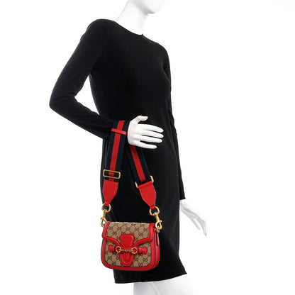 Gucci Monogram Ruinart Calfskin Small Lady Web Shoulder Bag Beige Ebony Hibiscus Red 2 of 8