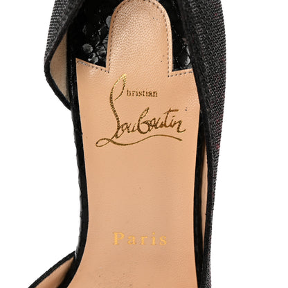 Christian Louboutin Glitter Tennis Iriza 70 Pumps 37 Black 7 of 11