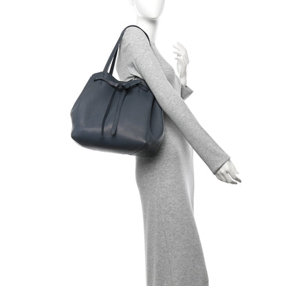 Celine Soft Grained Calfskin Small Belt Cabas Phantom Slate 2 of 13