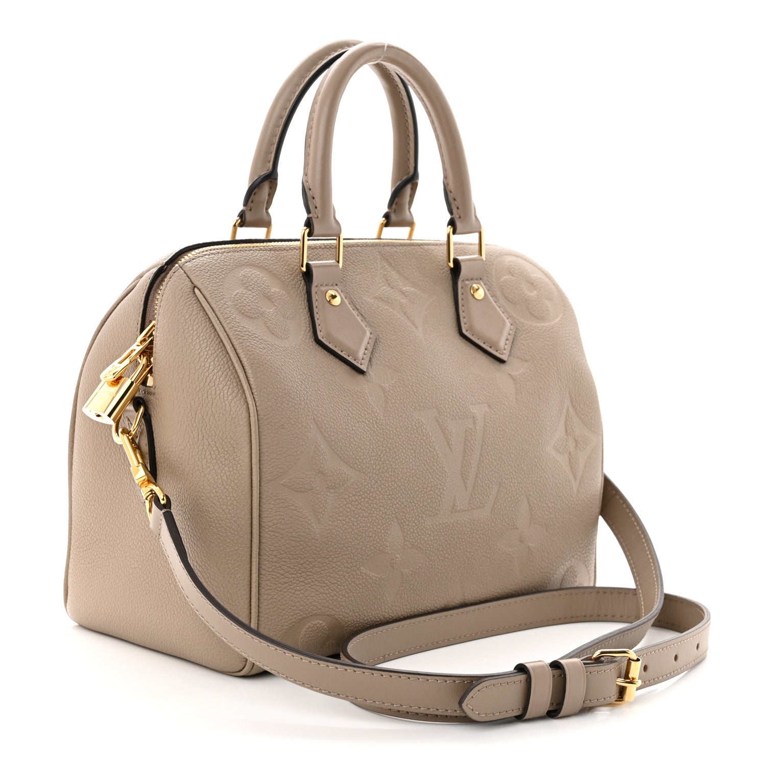 Louis Vuitton Empreinte Monogram Giant Speedy Bandouliere 25 Tourterelle 3 of 9