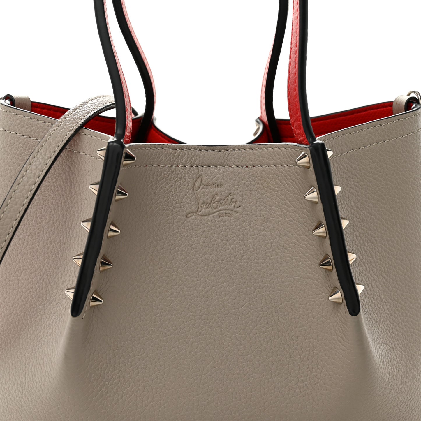 Calfskin Empire Spiked Mini Cabarock Shopper Tote Sasso