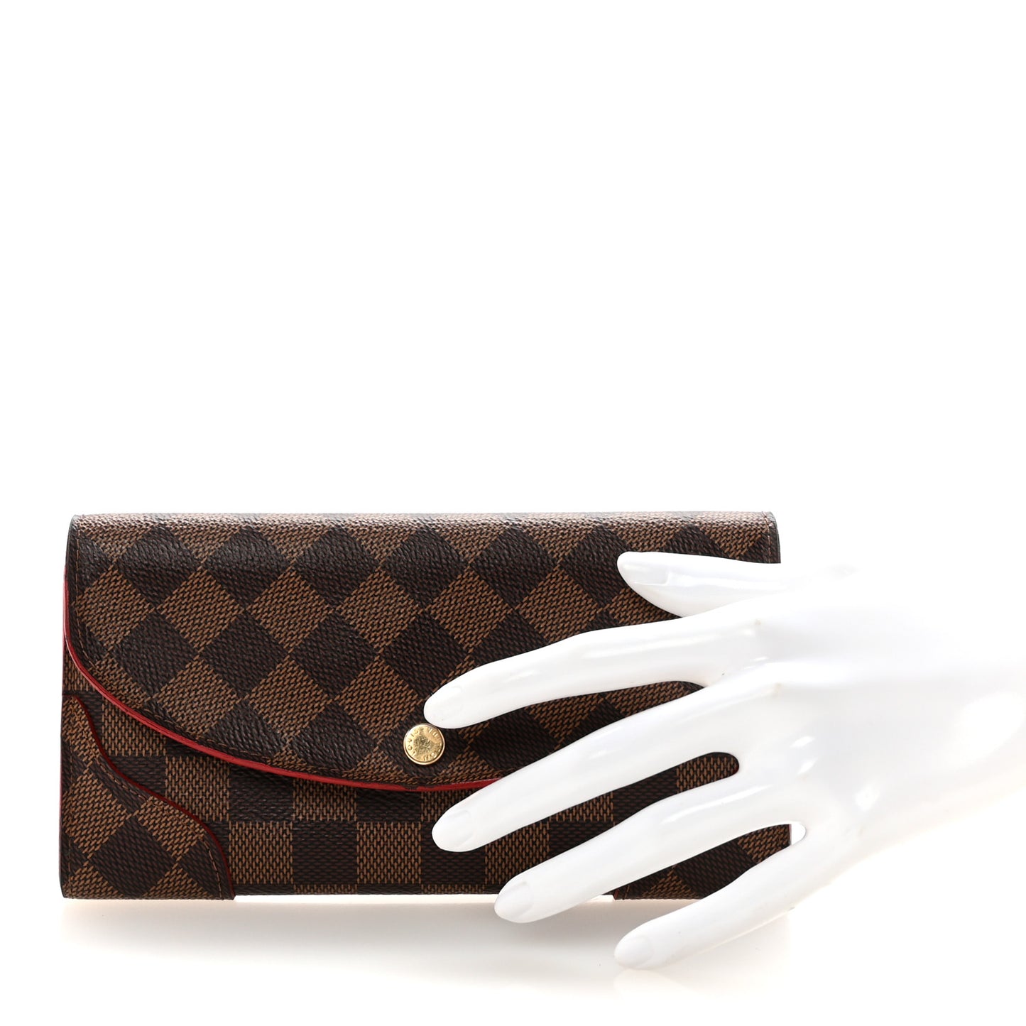 Damier Ebene Caissa Wallet Cherry