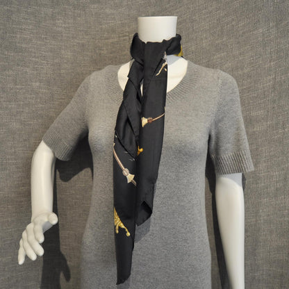 Hermes Silk Pampa Scarf 90 Navy Bleu 7 of 7