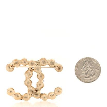 Chanel Pearl Crystal Nefertiti CC Brooch Gold 2 of 4