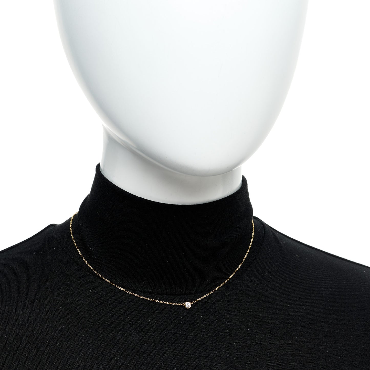 18K Yellow Gold Diamond .17ct Elsa Peretti Diamonds by the Yard Pendant Necklace